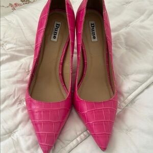 Dune London Pink Textured Heels